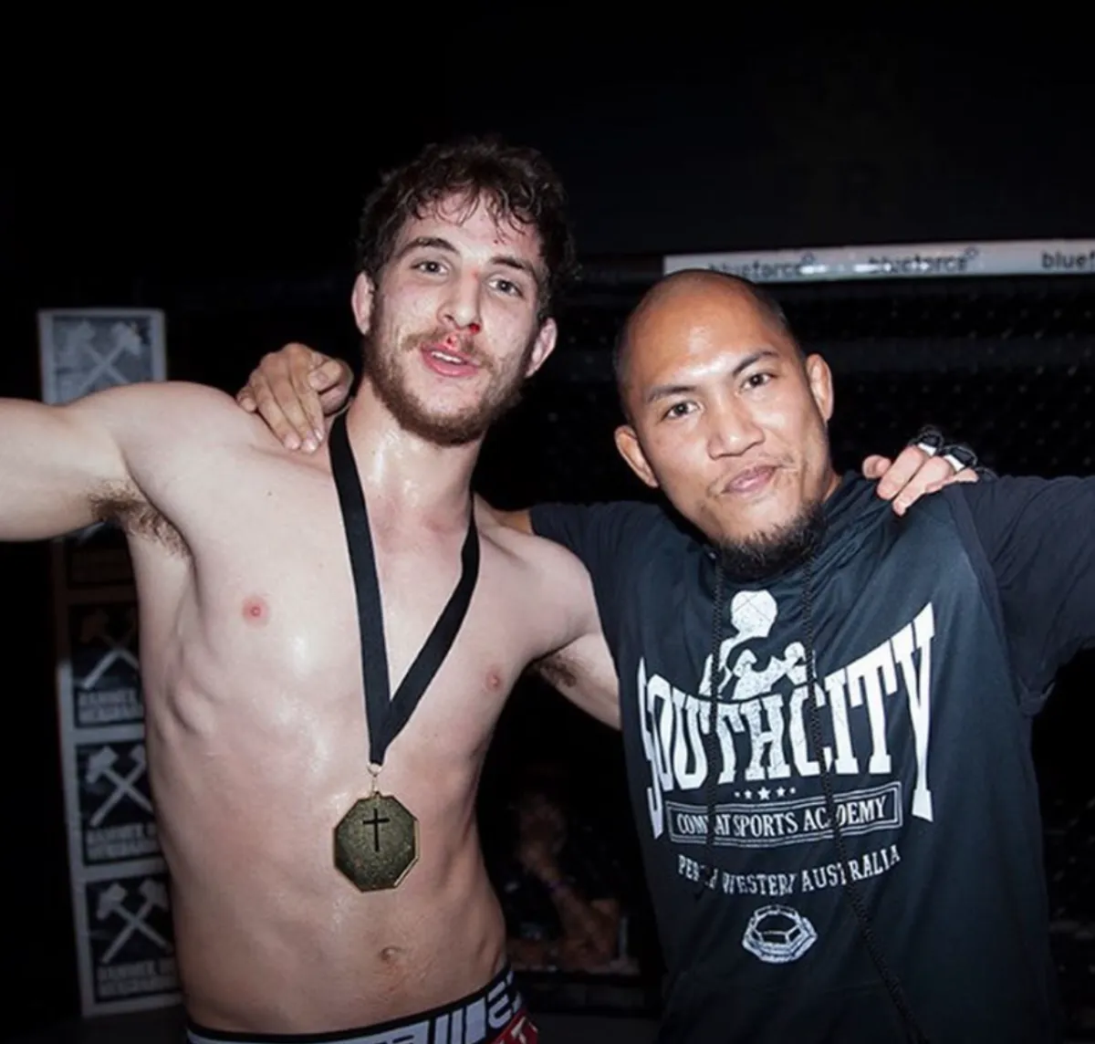 Salkild and his coach Romel Luistro in 2020 / Instagram